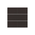 Niko Set de finition pour bouton-poussoir quadruple, libre de potentiel, 24 V, dark brown - 124-40050