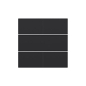 Niko Set de finition pour bouton-poussoir quadruple, libre de potentiel, 24 V, black coated - 161-40050