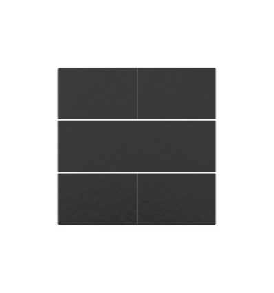 Niko Set de finition pour bouton-poussoir quadruple, libre de potentiel, 24 V, piano black coated - 200-40050 