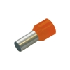 Embout de câblage, isolé, 4mm², L 10mm, orange couleur française, DIN46228-4 - 100 pièces