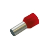 Embout de câblage, isolé, 1mm², L 8mm, rouge couleur française, DIN46228-4 - 100 pièces