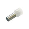 Embout de câblage, isolé, 0,5mm², L 8mm, blanc couleur française, DIN46228-4 - 100 pièces