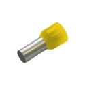 Embout de câblage, isolé, 0,25mm², 6mm, jaune couleur française, DIN46228-4 - 100 pièces