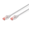 Digitus CAT 6 S-FTP câble patch, LSOH, Cu, AWG 27/7, longueur 0.5m, gris