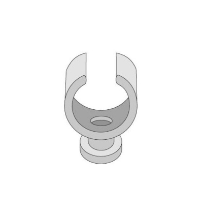 PGL Ø 20 mm collier de fixation en nylon gris - 100 pièces - 370147