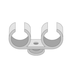 PGL Ø 2 x 16 mm collier de fixation en nylon gris - 50 pièces - 370150