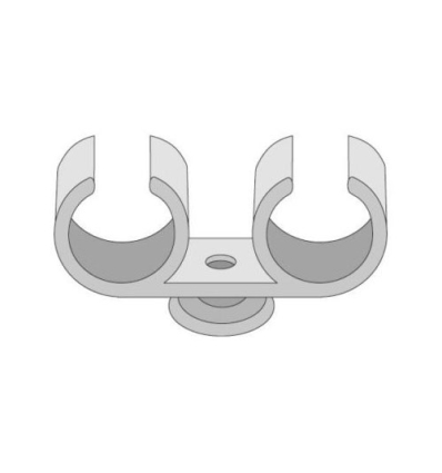 PGL Ø 2 x 16 mm collier de fixation en nylon gris - 50 pièces - 370150