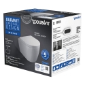 Duravit ME by Starck compact hangtoilet PACK Rimless (hangtoilet + zitting met softclose) zonder spoelrand - wit - B370xD480 mm