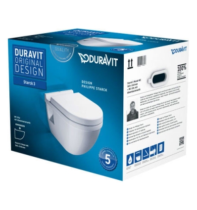 Duravit Starck 3 toilette suspendue PACK (toilette suspendue + siège avec softclose) - blanc - 42000900A1