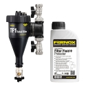 Fernox TF1 Total Filter 28 x 28 mm vuilafscheider met magneet - met filter fluid 500 ml - 62240