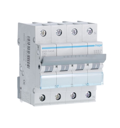Hager automaat 3kA - C - 3P+N - 40A - 4MOD. - MWN640A