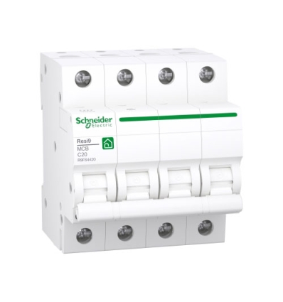 Schneider RESI9 disjoncteur 4P 20A C 3kA - R9F64420