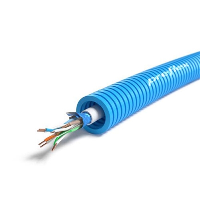 Preflex tube précâblé 16mm + câble data F/UTP CAT6 4P PVC rouleau 100m - 1234000544