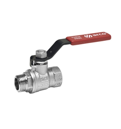 Arco Turia bolkraan met hendel (rood) MF 1/2 x 1/2