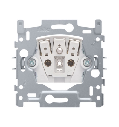 Niko Socle pour prise de courant avec broche de terre et obturateurs de protection, profondeur d'encastrement de 21 mm 170-3210