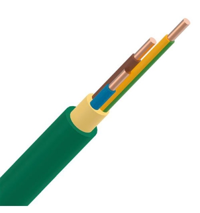 XGB 7G1,5mm² câble d'installation XLPE/LS0H 1kV Cca s1d2a1 vert - par mètre