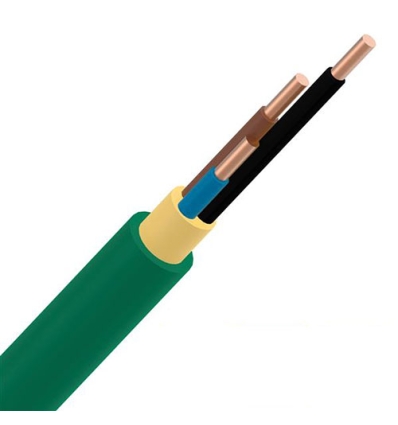 XGB 3X1,5mm² câble d'installation XLPE/LS0H 1kV Cca s1d2a1 vert - par mètre