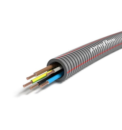 Preflex voorbedrade buis 16mm + VOB 5G2,5mm² rol 100m - 1234000805