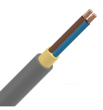 XVB 2X16mm² câble d'installation XLPE/PVC 1kV Cca gris - par mètre