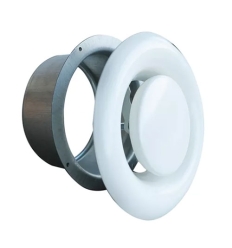 Sanutal Ø100 mm afvoerventiel, metaal wit RAL9010 - 99.AV100