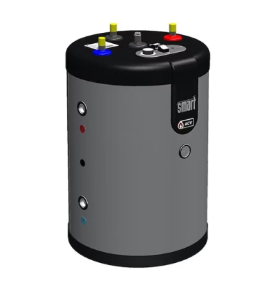 ACV Smart 100 boiler à accumulation 100 l - sans résistance - inox - avec groupe de sécurité - vertical - model mural/au sol