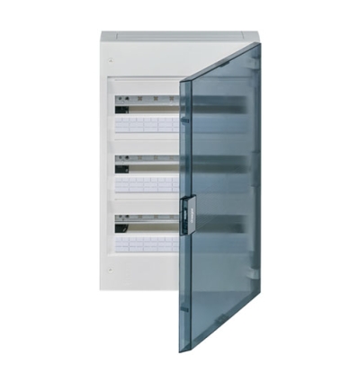 Hager Coffret vega - 3R. - 54 M. - porte transparente - VB318R