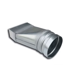 Sanutal Mecano verloop reductie asymmetrisch rond/rechthoekig 160 - 80 x 200 mm - 99.1073480