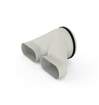 Duco DucoFlex Horizontaal aansluitstuk 2x Ovaal D160 - 0000-4700
