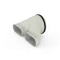 Duco DucoFlex Horizontaal aansluitstuk 2x Ovaal D160 - 0000-4700