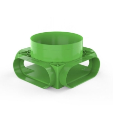 Duco DucoFlex Caisson de distribution sol et plafond 4 x ovale (F) D160 - 0000-4687