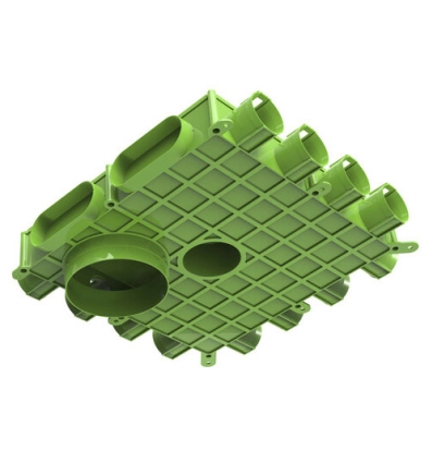 Duco DucoFlex Caisson de distribution conduits flexibles (plafond) 12x63 D180 - 0000-4564 