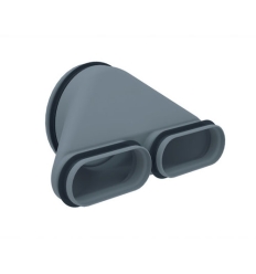 Zehnder CK 300 rechte overgang CK 300/DN 125, incl. 3 dichtingsringen - 990322029