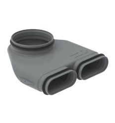 Zehnder CK 300 haakse overgang DN160/CK300-90°-P, incl. 3 dichtingsringen - 990322049