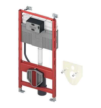 Tece Module WC TECEprofil avec réservoir universel, fixation murale et kit d'isolation acoustique, hauteur 1120 mm - 9300335