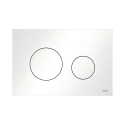 Tece TECEloop WC-bedieningsplaat van kunststof voor duospoeltechniek, wit - 9240920