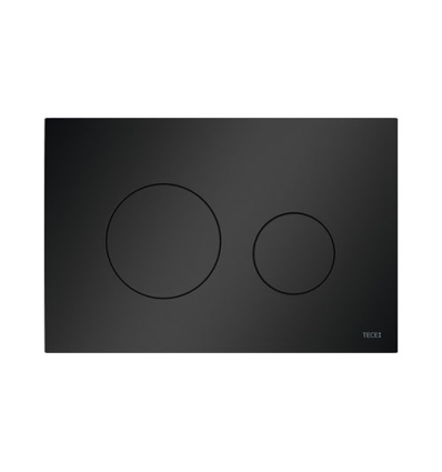 Tece TECEloop WC-bedieningsplaat van kunststof voor duospoeltechniek, mat zwart - 9240925