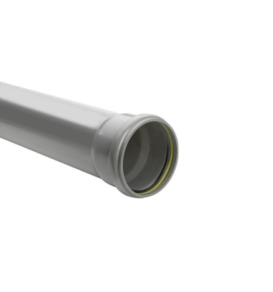 Eupen Eucarigid-RE SN2 D110 x 3,2 mm tube d'égouttage avec manchon PVC Benor - longeur 3 m - gris - RO6131111