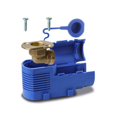 Tubipex Ø M22 x 1/2"F enkele inbouwdoos persstuk verwarming