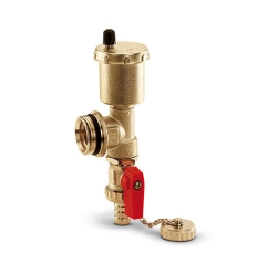 Tubipex Ø 4/4" Té pour collecteur avec purgeur automatique et robinet