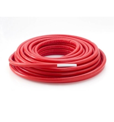 Tubipex Ø20 mm voorgeïsoleerde buis rood - isolatie dikte 6 mm op rol L 50m