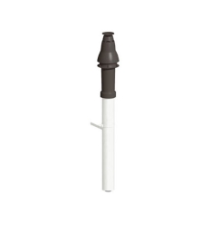 Burgerhout Twinsafe 60/100 mm concentrique PP passage de toiture Skyline 3000 - noir - 400452742
