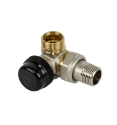 Begetube rechts of links Ø1/2" x EK dubbel haaks omgekeerde kraan thermostatiseerbaar met instelbare kv-waarden - 137040055