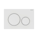Geberit Sigma20 plaque de commande blanc mat laqué, revêtement facile à nettoyer - 115.882.01.1