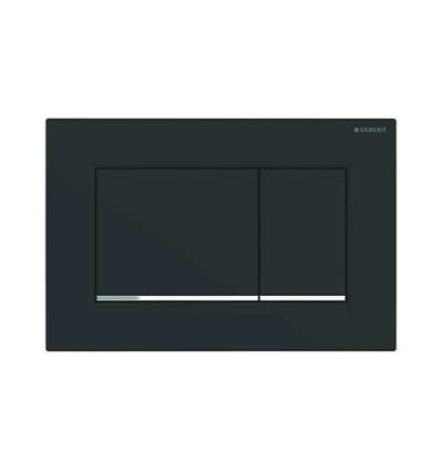 Geberit Sigma30 bedieningsplaat zwart mat/chroom - 115.883.14.1