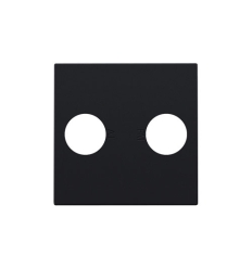 Niko Set de finition avec 2 connexions coaxiales simples pour TV et FM, black coated - 161-69702