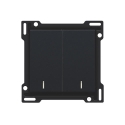 Niko Afwerkingsset met dubbele lens voor serieschakelaar, dubbele wisselschakelaar of dubbele drukknop, black coated - 161-61507