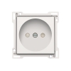 Niko Afwerkingsset voor stopcontact zonder aarding met beschermingsafsluiters, inbouwdiepte 21 mm, white - 101-66501