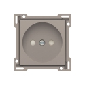 Niko Afwerkingsset voor stopcontact zonder aarding met beschermingsafsluiters, inbouwdiepte 21 mm, bronze - 123-66501