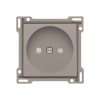 Niko Afwerkingsset voor stopcontact zonder aarding met beschermingsafsluiters, inbouwdiepte 21 mm, bronze - 123-66501