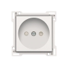 Niko Afwerkingsset voor stopcontact zonder aarding met beschermingsafsluiters, inbouwdiepte 21 mm, white coated - 154-66501
